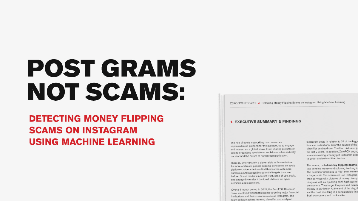 ZeroFox Research Team Publishes Exclusive Research on Instagram Scam Epidemic